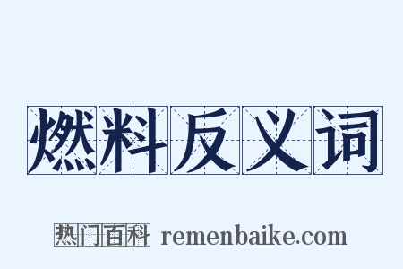 燃料反义词是什么意思的图片